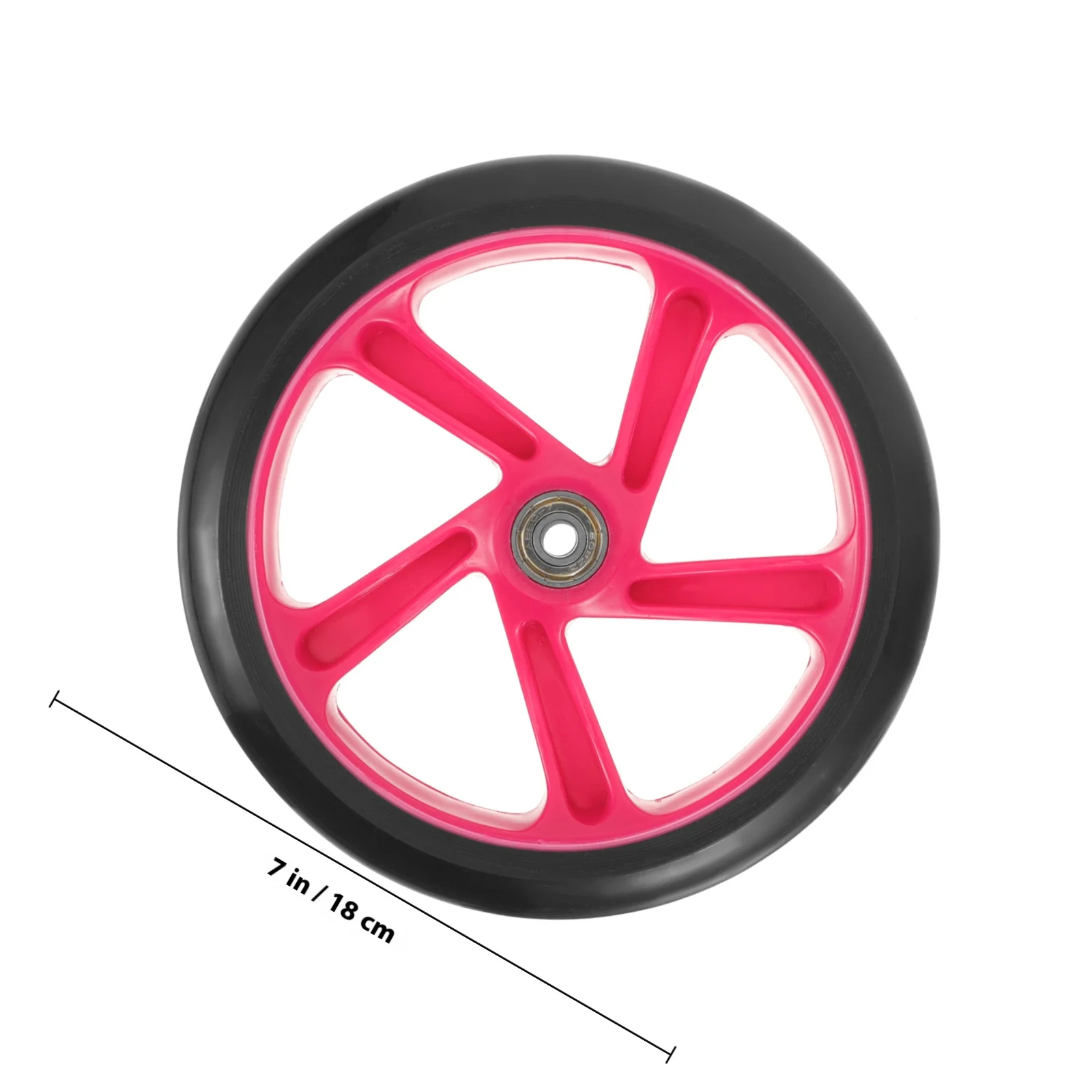 عجلات عربة التسوق عالية المرونة من البولي يوريثان عجلة بديلة شديدة التحمل لسكوتر الركلة عجلة مرنة عالمية مع محمل