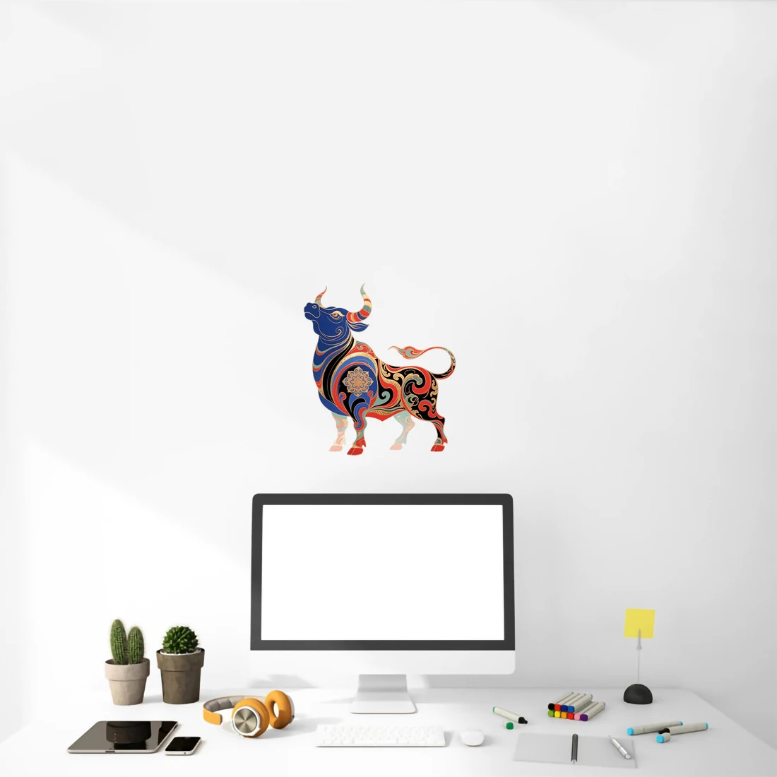 Three Ratels CD321 Mural color scheme Bulls Classic Wall stickers for home decoration car decal