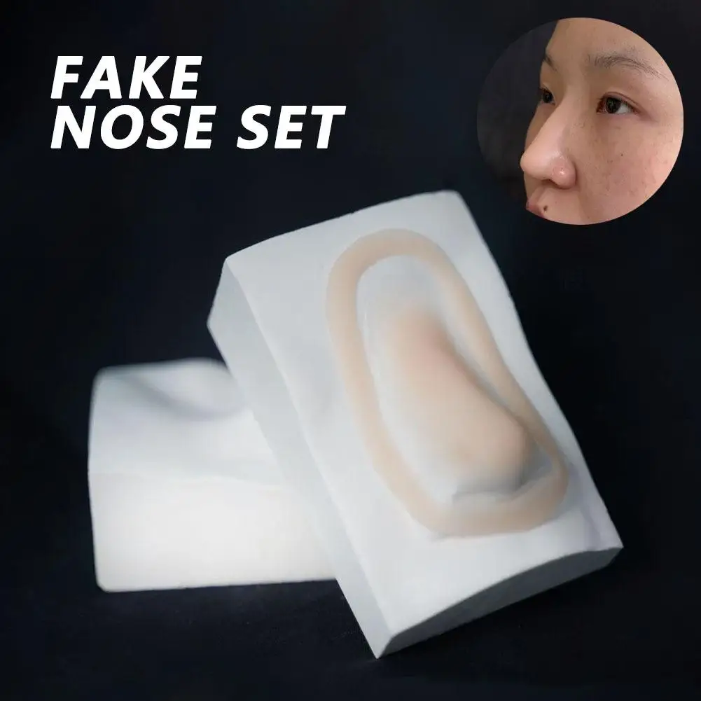 Silicone Fake Nose Kit Cosplay Prosthetic Nose & Chin Professional Makeup Special Effects Halloween Theater Accessories