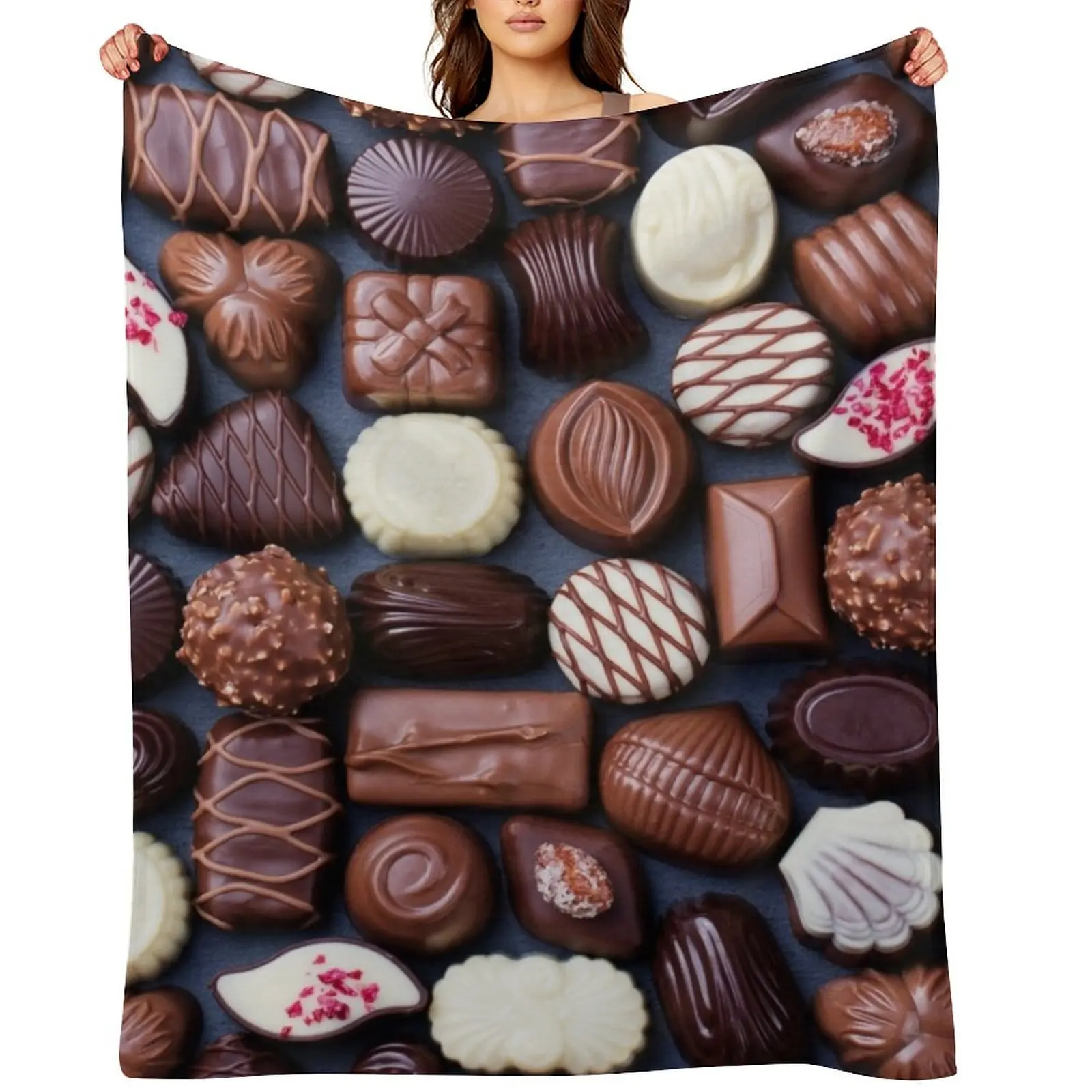 

Chocolate Throw Blanket Sofa Throw heavy to sleep cosplay anime Decorative Sofa Blankets
