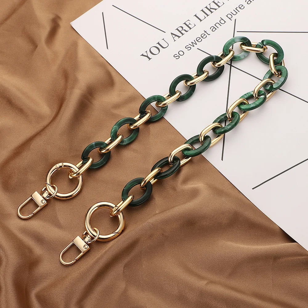 40/60cm Acrylic Bag Chain Bag Strap Removable Bag Accessories Colourful Resin Chain Chain Of Bags Purse Chain Fishbone Chain