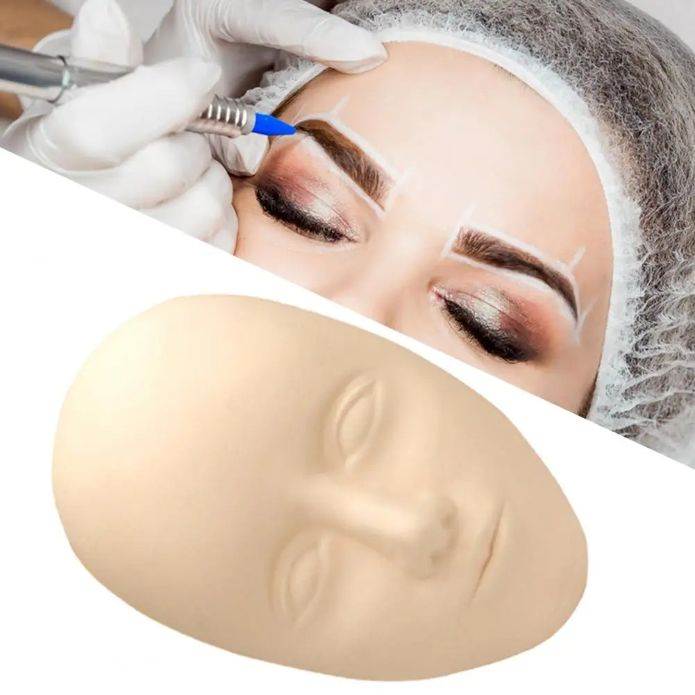 Useful 3D Tattoo Training Artificial Face Skin Base Soft Tattoo Practice Skin High Simulation Tattoo Parlor Supply