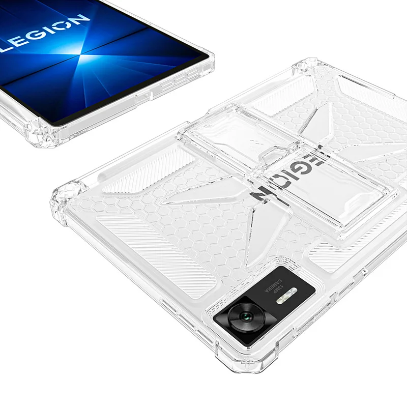 For Lenovo LEGION Y700 4th 8.8" 2025 Case with Stand Transparent Soft Silicone TPU Protection Shockproof Fundas Shell Pen Slot