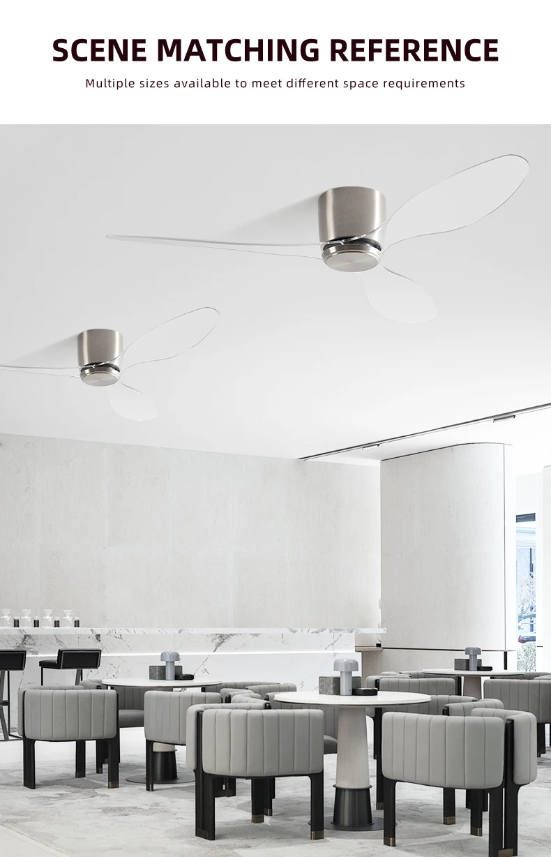 42/52-Inch Ceiling Fan with Transparent Blades and Remote — detail 9
