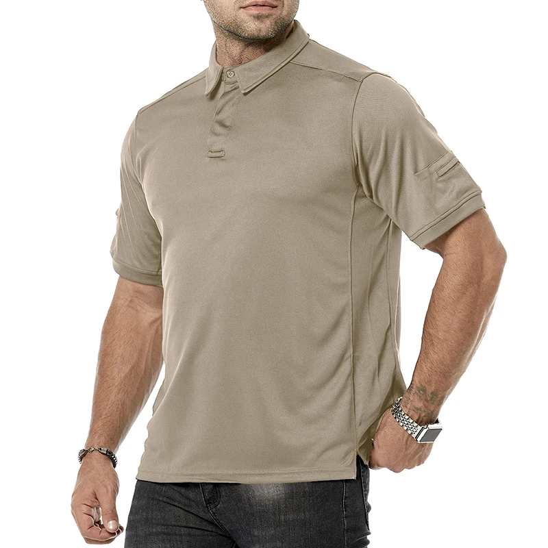 Men\'s Summer Short Sleeve Polo Shirts Casual Outdoor Hiking Shirt Lightweight Performance Tactical Shirt USA Big Plus Size