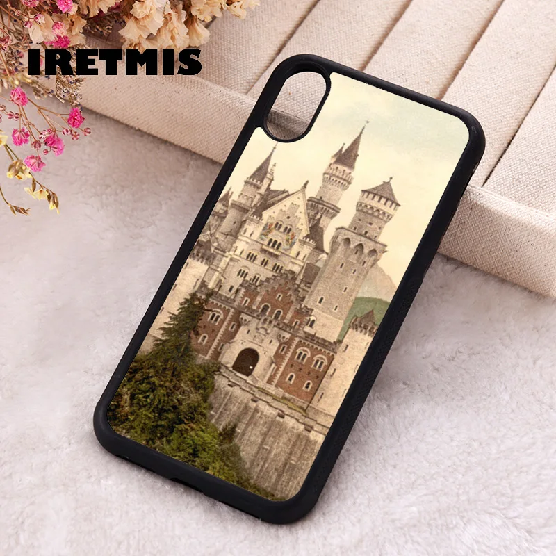 Iretmis 5 5S SE 2020 Phone Cover Case for iPhone 6 6S 7 8 Plus X Xs XR 11 12 13 MINI 14 Pro Max Silicone Neuschwanstein Castle