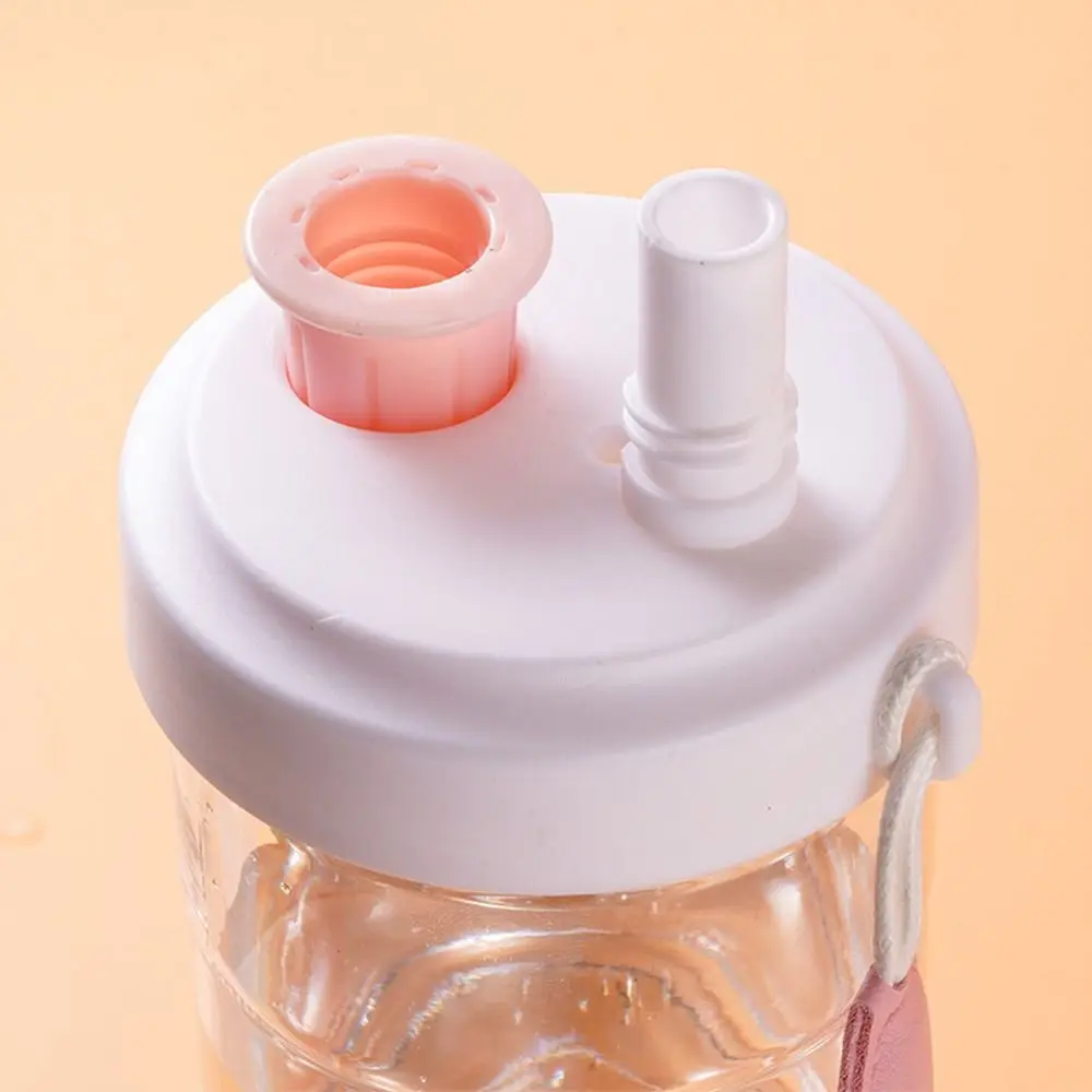 New Plastic Tumbler Straw Water Bottle Silicone Seal Leakproof Milk Tea Cup Detachable Straw Straw Cup School Use view 3