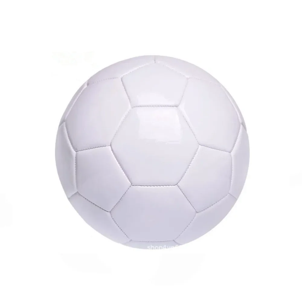 2024 Solid White 5 Machine Sewing Pu Football School Student Training Competition Training Football