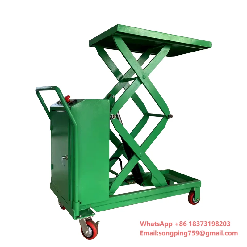 

Гидравлические подъемные столы ножничного типа с аккумуляторным приводом, грузоподъемность 300 кг, 500 кг, высота подъема 900 мм, в продаже