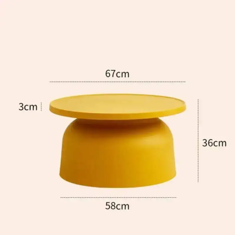 التصميم الحديث طاولة القهوة الشمال غرفة المعيشة بسيطة الاكريليك طاولات القهوة اليابانية مستديرة الأبيض ميسا دي سنترو دي سالا الأثاث #5