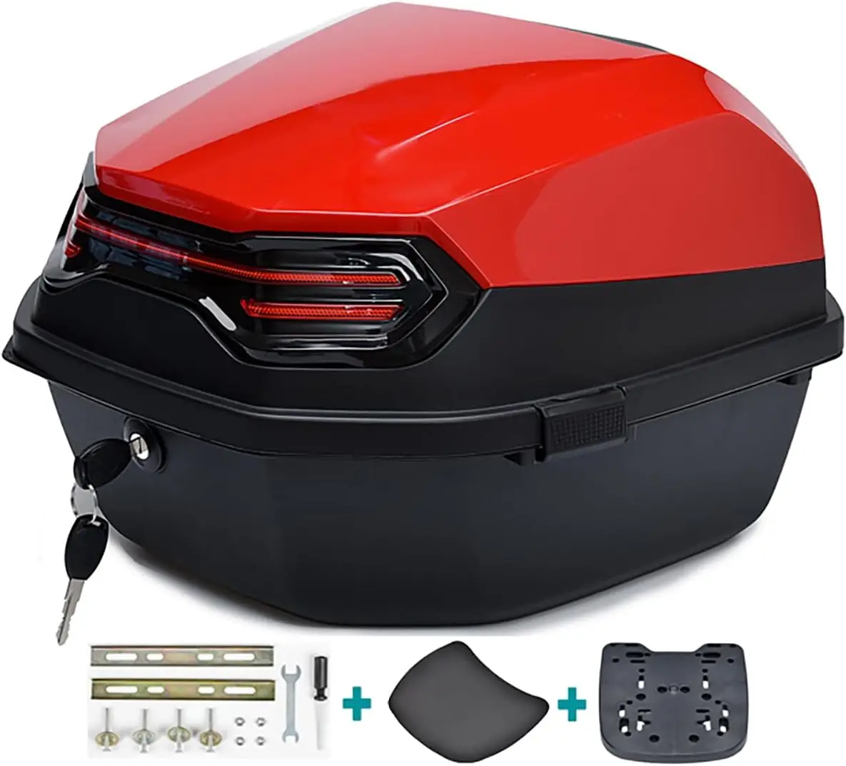 

Универсальные верхние чехлы для мотоциклов, хвостовая коробка для мотоцикла, скутер, мопед, багажник, верхний чехол для хранения шлема, запираемый водостой