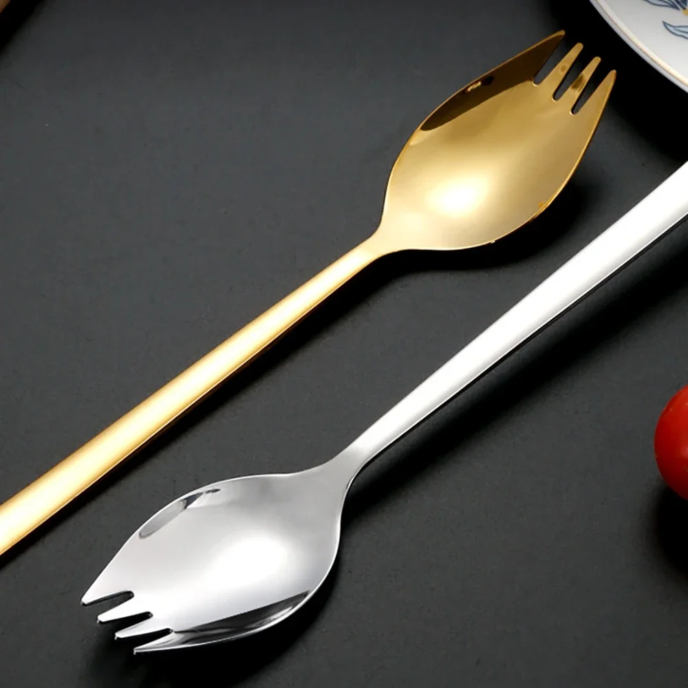طقم أدوات مائدة غربي من الفولاذ المقاوم للصدأ ، مريح ، شوكة ، ملعقة فواكه ، نودلز ، سلطة ، حلوى ، آيس كريم ، حلوى ، إكسسوارات ، 6: 50: 50