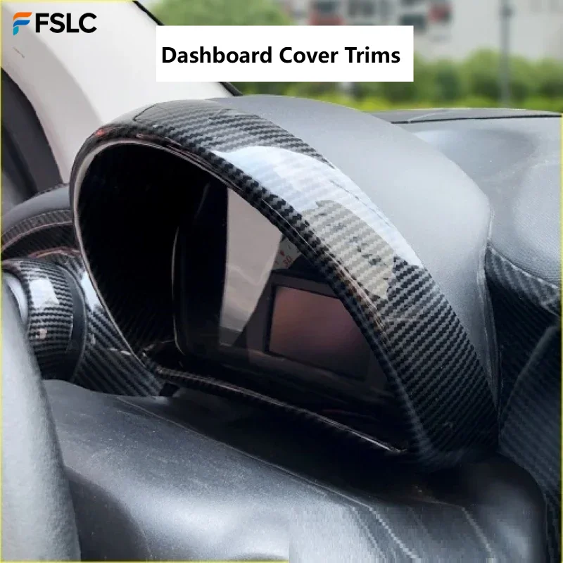 

⭐Genuine⭐ For Smart Fortwo Forfour 453 2015-2021 Interior Dashboard Panel Cover Trim ABS Carbon Fiber Look Black Accessories