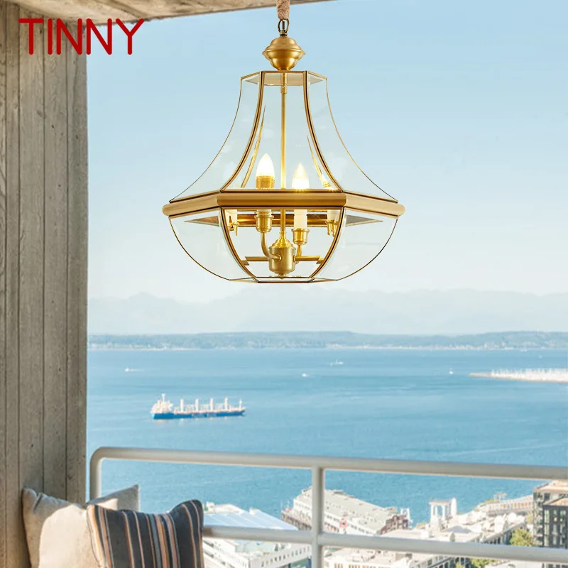 

TINNY Brass Garden Pendant Lamp Copper LED Waterproof IP65 Outdoor Modern E27 220V 110V Porch Courtyard Balcony