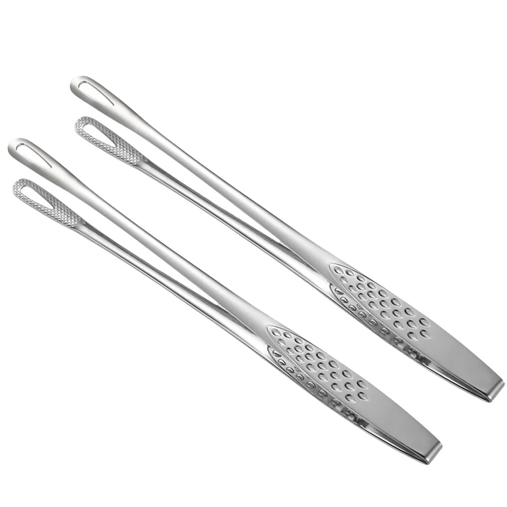 

Stainless Steel Food Tongs Cooking Clip Kitchen Tool Oil Filter Hollow Design Food Grade Material Perfect for Home Restaurant