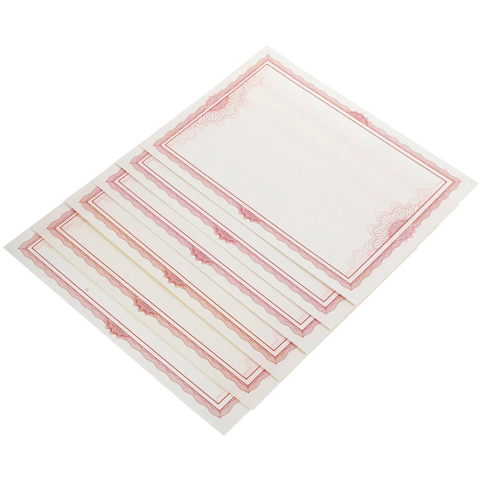 

6 Sheets Printable Blank Certificate Paper Rounded Corners Smooth Edges for Awards Diplomas Graduation Honors School