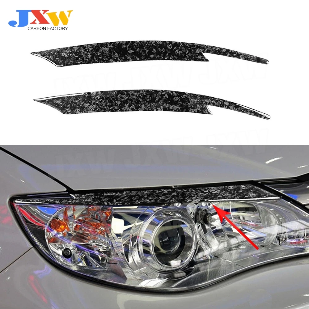 

Carbon Fiber Front Lamp Eyebrow Headlight Covers for Subaru WRX 10th 2008-2011 Car Lamp Eyelids Car Decoration