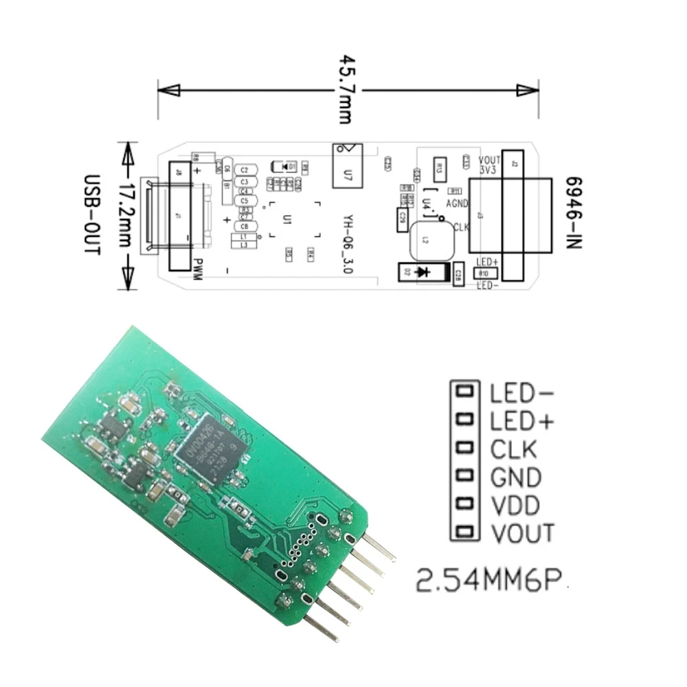Peiqi 2.0 مللي متر المنظار C 400*400 المنظار الطبي الصغير C وحدة Ovm6946