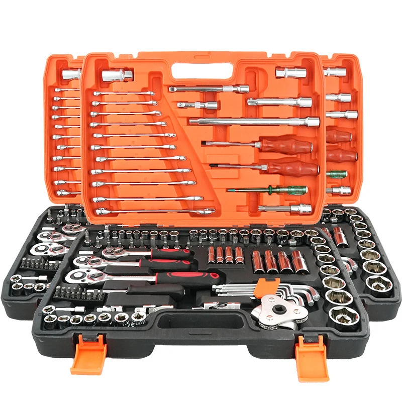 

216 Pieces Professional Auto Repair Ratchet Wrench Combo Hand Tool Set with Hard Shell OEM Socket Set