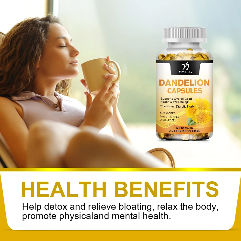 Dandelion Root Capsule Healthy Liver, Kidney, Digestion & Water Balance Support