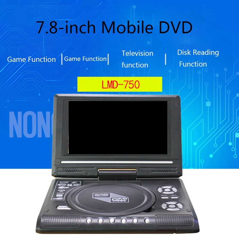 

7.8 Inch Multimedia Digital CD Players 270 Degree Rotation Screen +Remote Control Supplies EU Plug