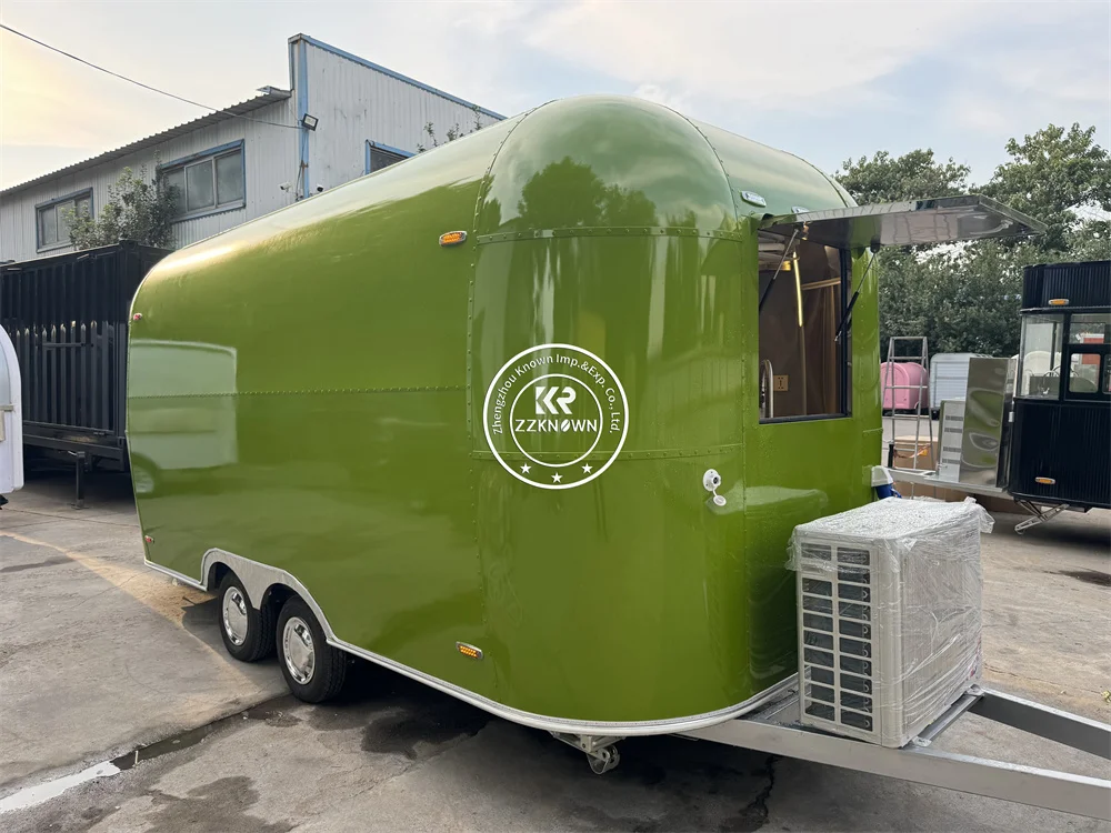 Rimorchio mobile per camion per alimenti Carrello mobile per catering da cucina in vendita Rimorchio per alimenti su ruote per barrette da caffè usa