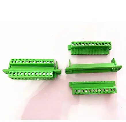 5sets pitch 5.08mm-2/3/4/5/6/7/8/10P-24pin  green through the wall pluggable male and female plug-in copper terminal connector