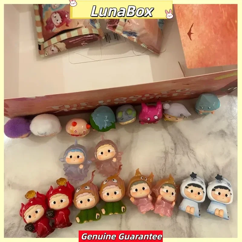 Original ozai mini as aventuras com capuz série caixa cega brinquedos kawaii anime figura de ação surpresa caixa mistério bonecas meninas presente