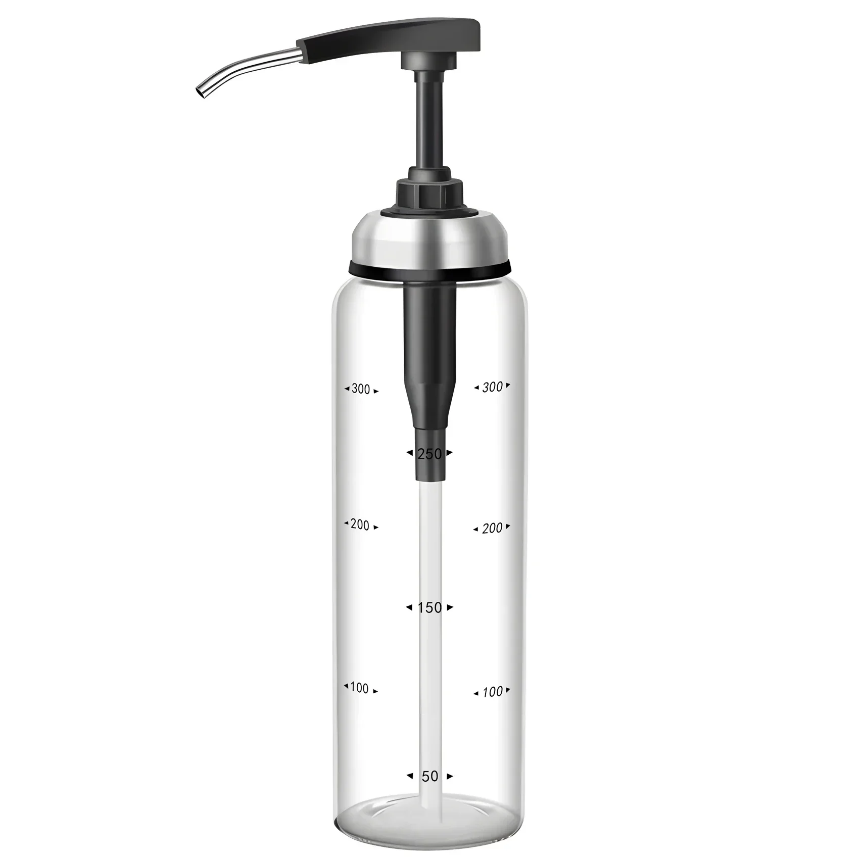 Saucenpumpenspender mit Glasflasche, auslaufsicherer Küchengewürzspender für Honig, Ketchup, Senf, Mayo