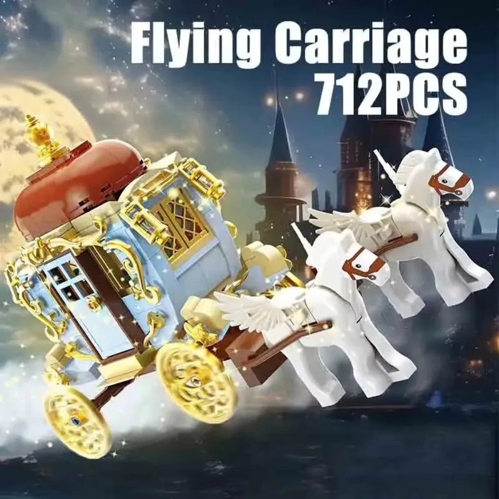 712 pçs blocos de construção de transporte voador moc montagem livro mágico tijolo modelo brinquedos acessórios para casa presentes aniversário