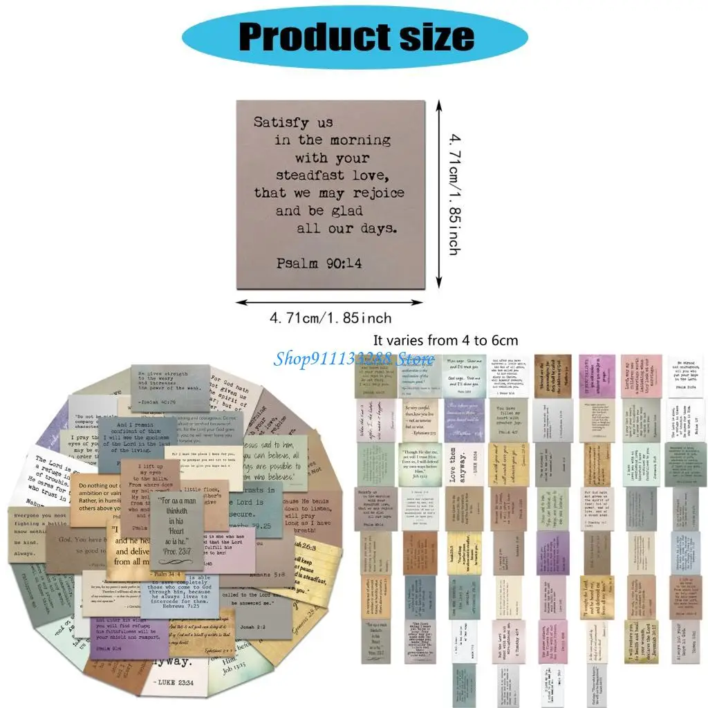 G88D 60Pcs Bible Quote Sticker Inspirational Aesthetic Sticker for Water Bottle Laptop Scrapbook Journal Phone Skateboards