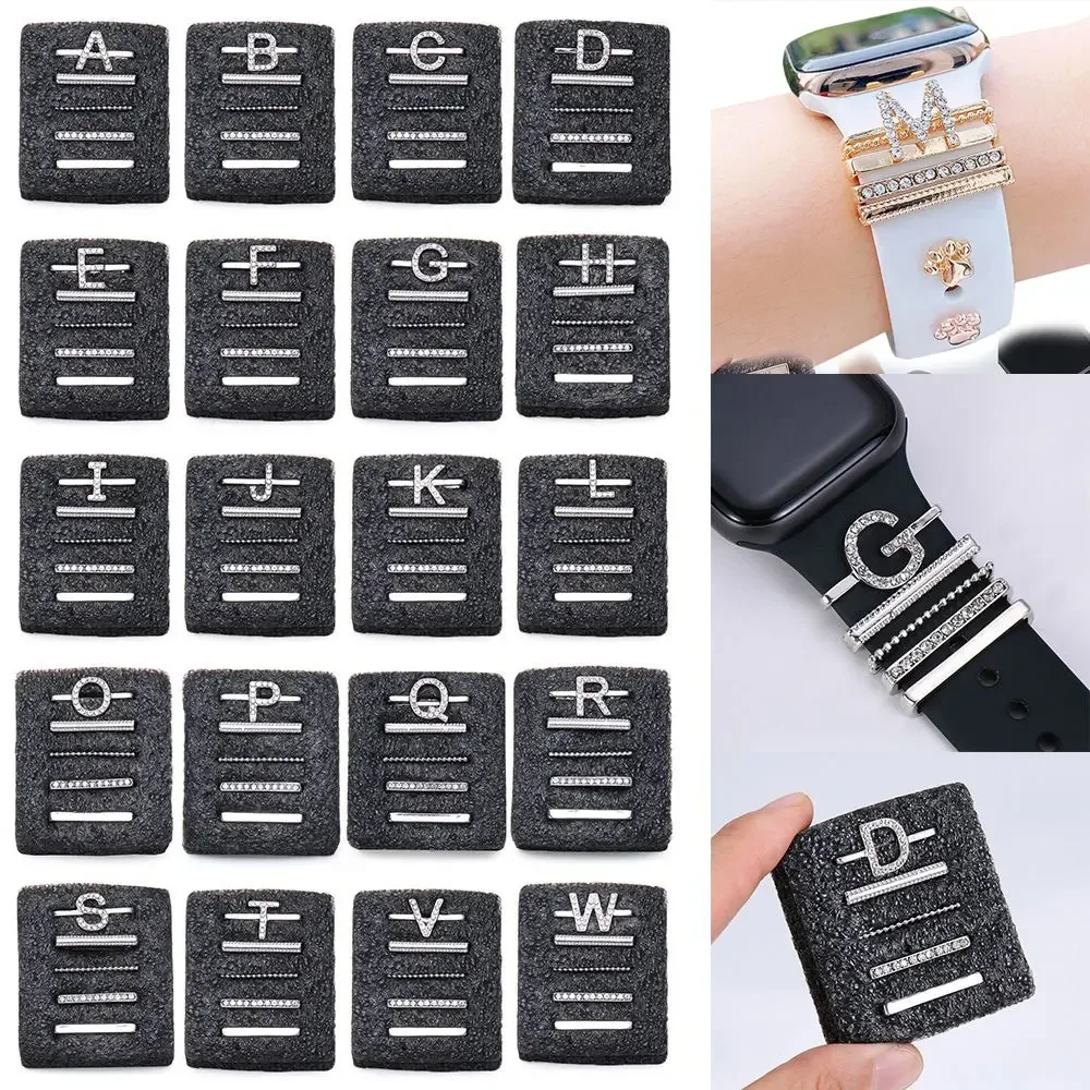 Decoration Ring For Apple watch band series 8 7 6 5 se 9 Ultra 2 Diamond Jewelry Charms for Samsung/Huawei 20mm 22mm watch strap