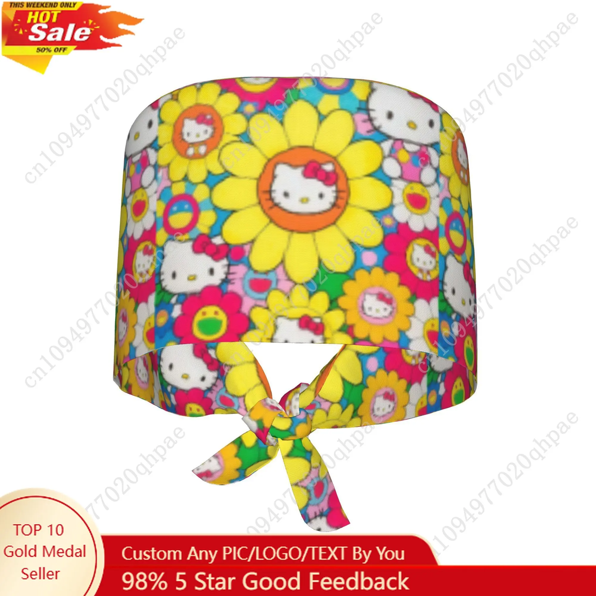 

Sanrio Hello Kitty Work Cap Easy To Wear with High Definition Printed Patterns Suitable for Various Scenarios