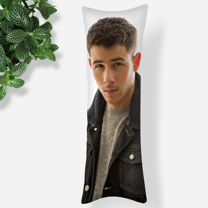 Nick Jonas Dakimakura Hugging Body Pillow Case DIY Custom Throw Cushion Pillow Cover 7 Sizes