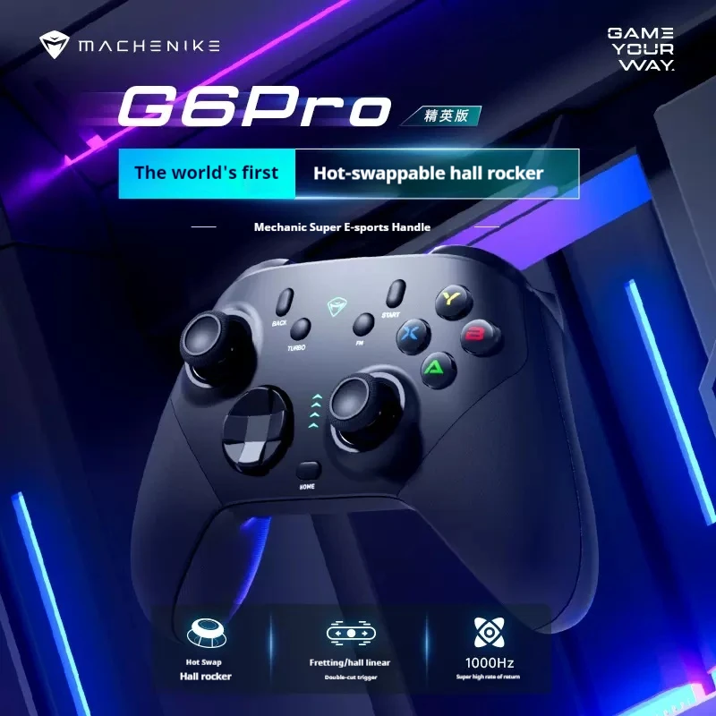 New G6pro Wireless Elite Game Handles Hot Plug Hall Rocker Switch Pro Bluetooth Handles Wired Computer Ns Tesla Steam Gift