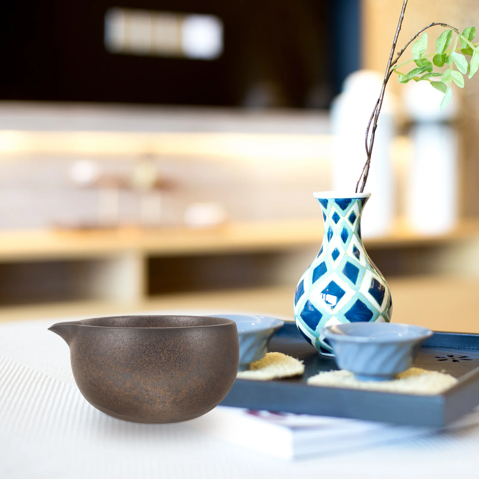 

Ceramic Matcha Bowl with Spout Traditional Japanese Tea Cup Elegant Design for Authentic Tea Experience Unique Artistic Touch