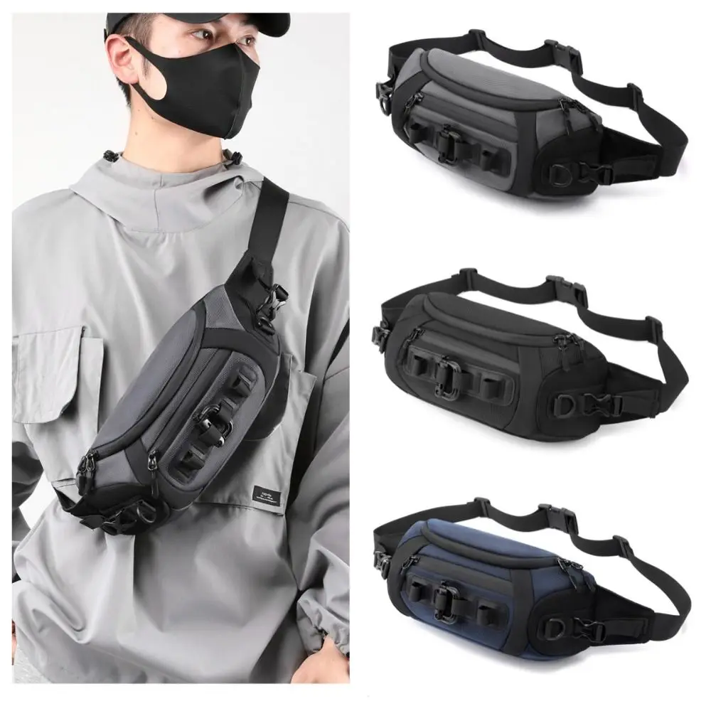 

Adjustable Strap Men's Chest Bag Large Capacity Anti-theft Shoulder Crossbody Bag Waterproof Multi-storey Sport Cross Phone Bag