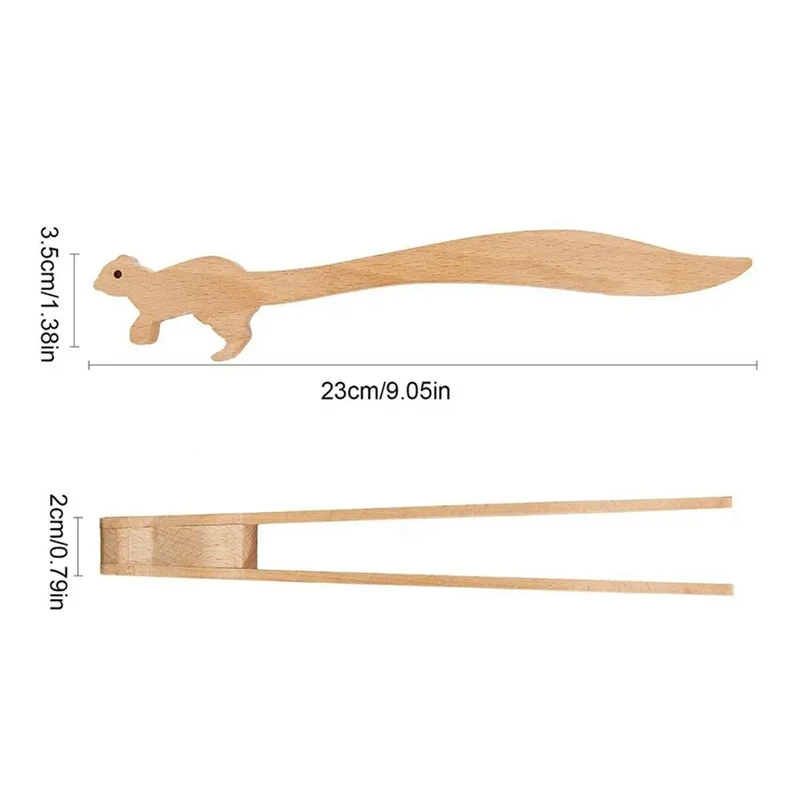 Legno legno cibo Toast pinze per insalata tostapane per cucina pancetta zucchero ghiaccio tè Tong pinze per tè pinze