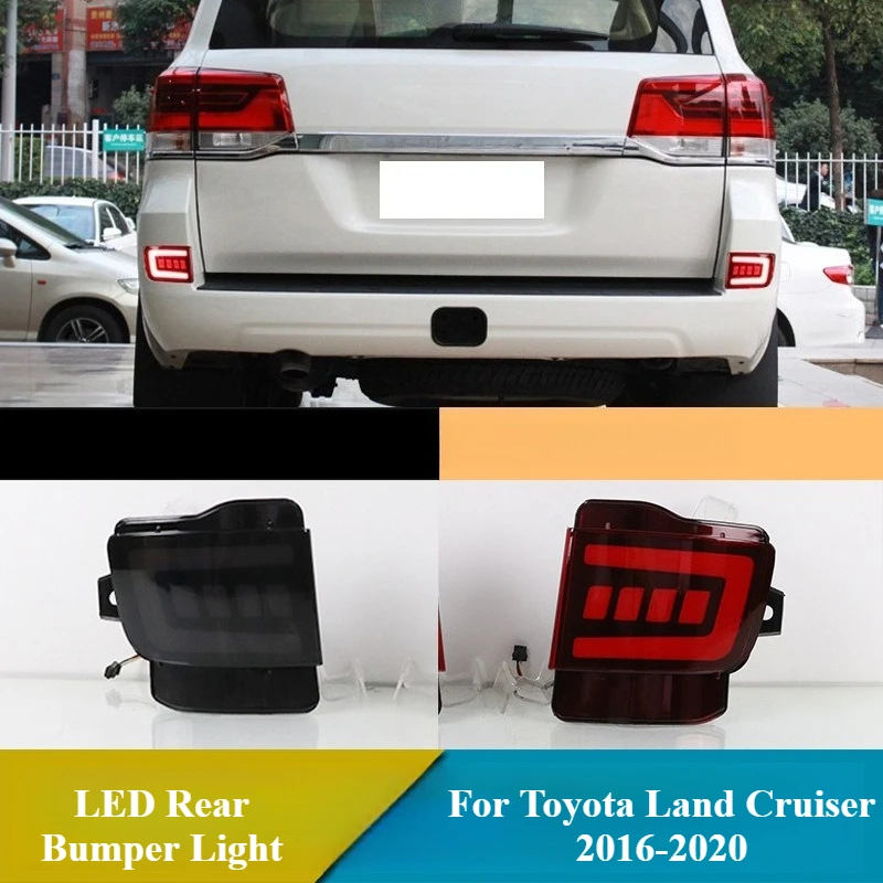 

LED Rear Bumper Light DRL Dynamic Turn Signal Brake Light Fog Lamp For Toyota Land Cruiser 200 LC200 FJ200 4000 5700 2016-2020