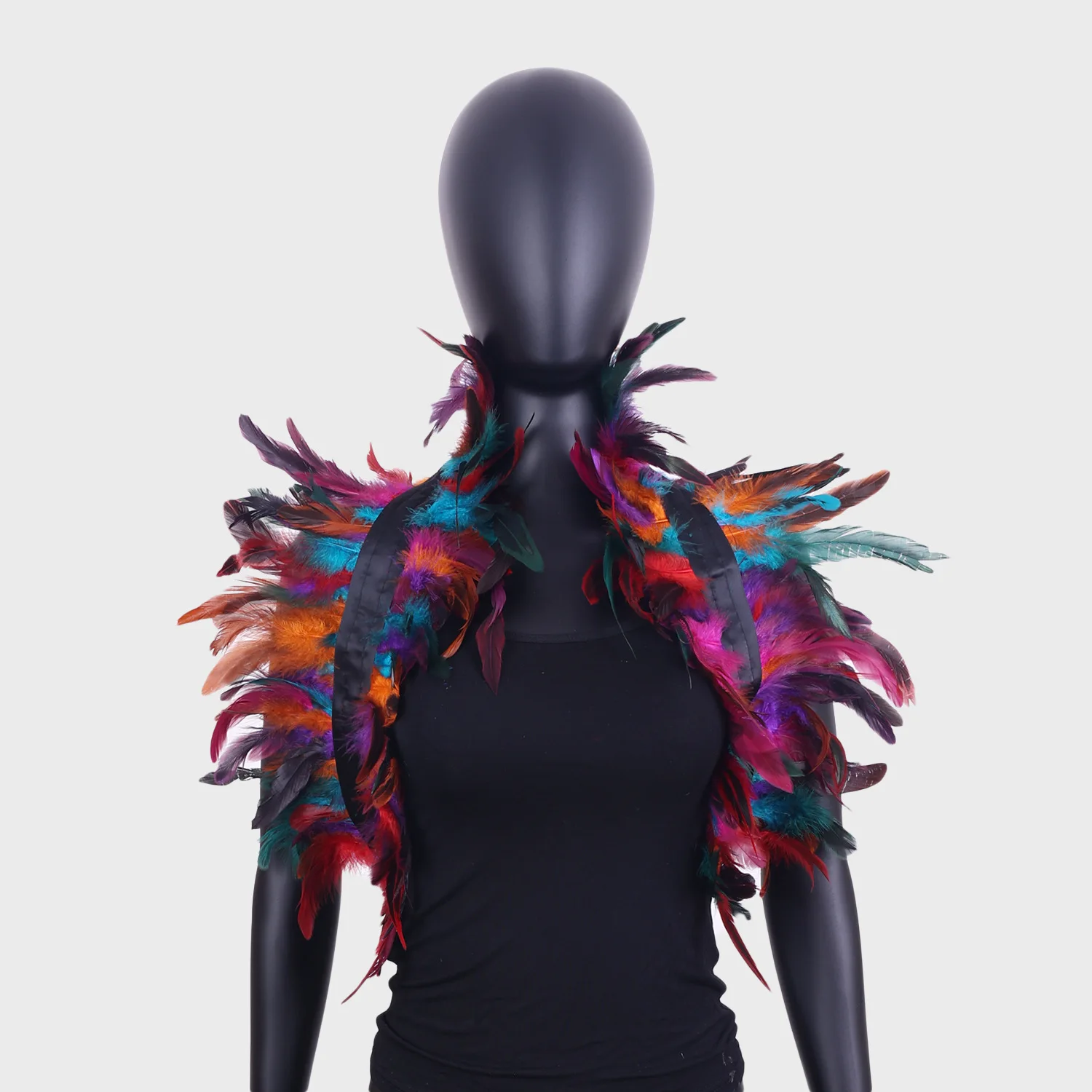 Gothic Feather Shawl Halloween Party Performance Chicken Feather Accessories Cloak