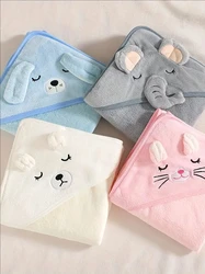 Cute cartoon design, children's blanket, absorbent, soft skin-friendly, baby bath towel and hooded bathrobe