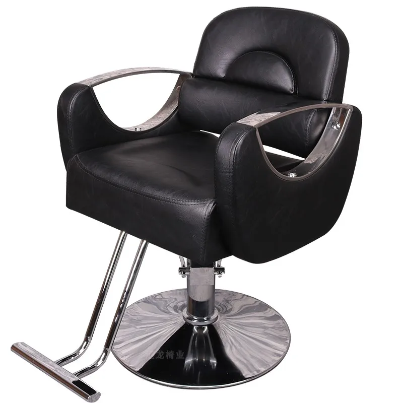 Classic Versatile Barber Chair Cushioned Support Salon Chair Hairdressing Studio Beauty Shop Height Chaise Salon Furniture