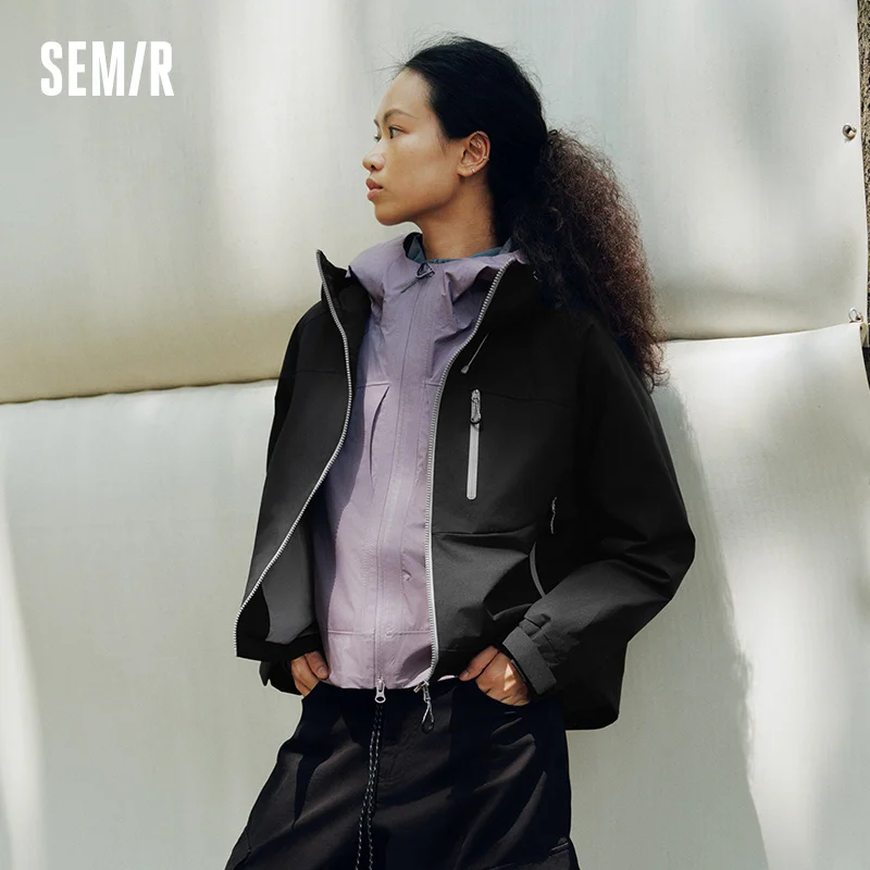 

Куртка Semir, женская защитная ветрозащитная водонепроницаемая, устойчивая к пятнам, осенние топы 202, женская одежда, верхняя одежда