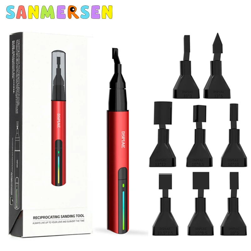 Model Tool Electric Sander Grinding Pen Mini Reciprocating Polishing Sanding Machine with Three Speed Adjustments USB Charging