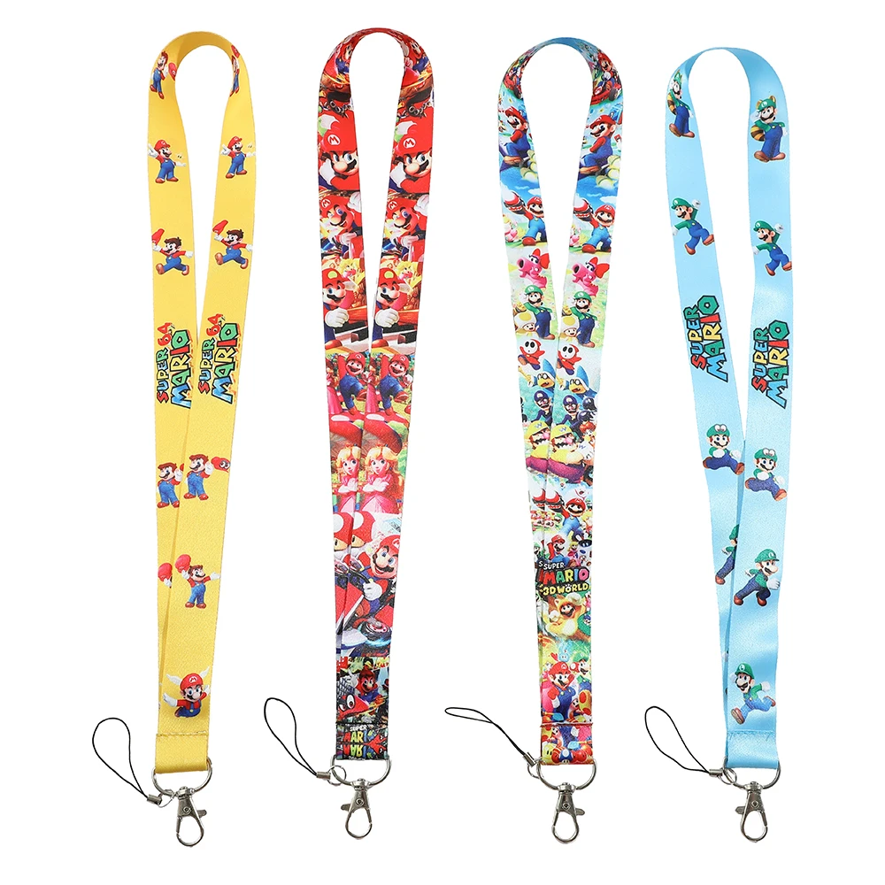 Super Mario Phone Lanyard A Variety of Styles Certificate Card Tag Hanging Neck Cute Pattern with All Decorative Lobster Buckle