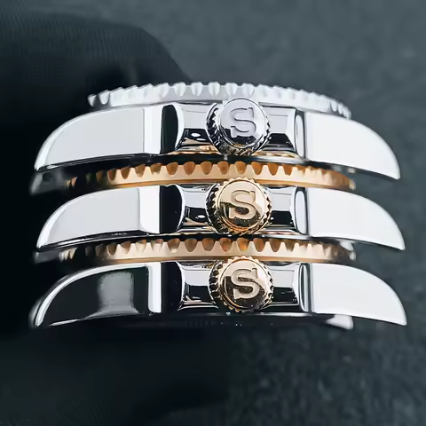 40.5mm GMT Case Have Inner Ring Silver Watch Case Stainless Steel Sapphire Glass Suitable for NH34 NH35 NH36 Movement Watch Box