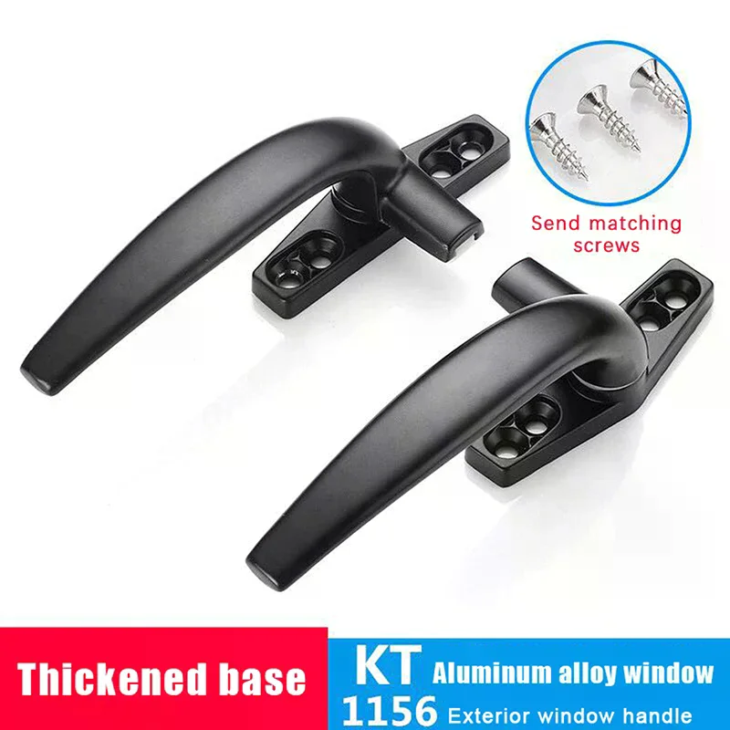 Aluminum Alloy Window Handle Push Out Swing Door And Window Single Point Handle Window Lock Seven Character Handl Thickenin