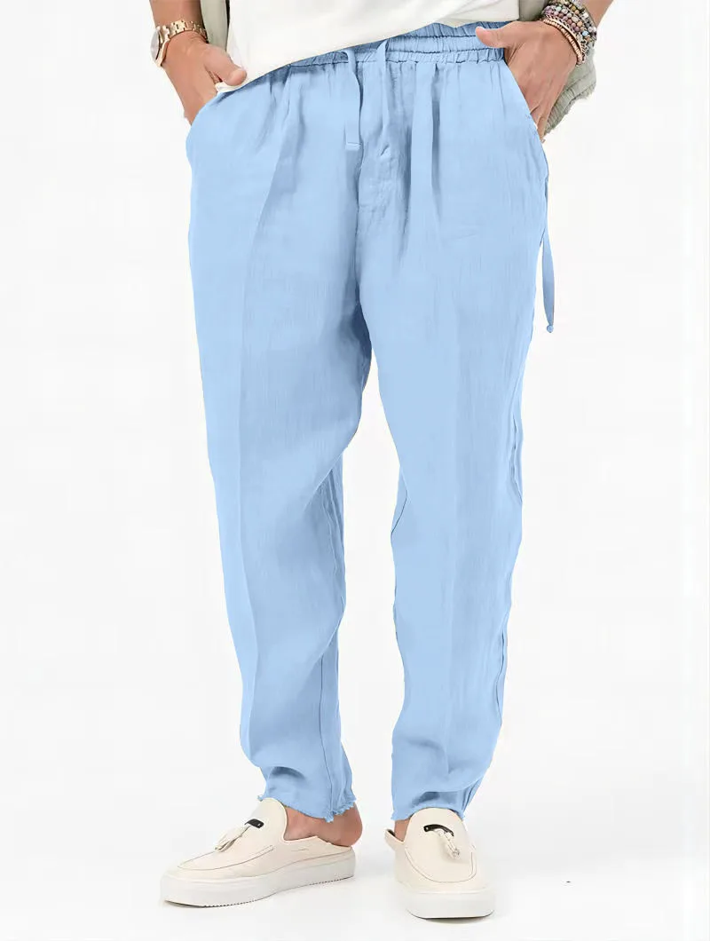 

2023 Pantalones Hombre Y2k Casual Cotton And Linen Loose Trousers Four Seasons Handsome Fashion Pants