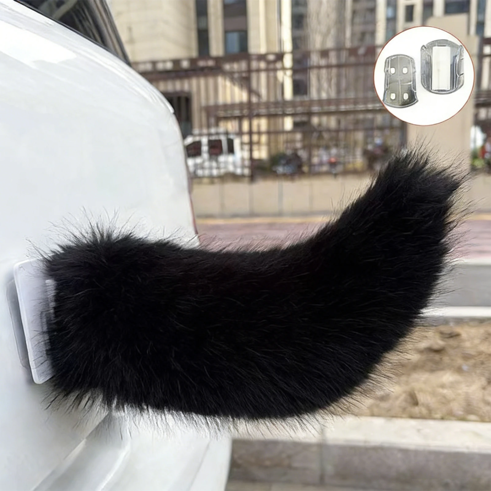 

Remote Control Electric Car Tail, Cute Fuzzy Wagging Moving Tail for Car Exterior Decoration, Handmade Electric Tails Auto Charm