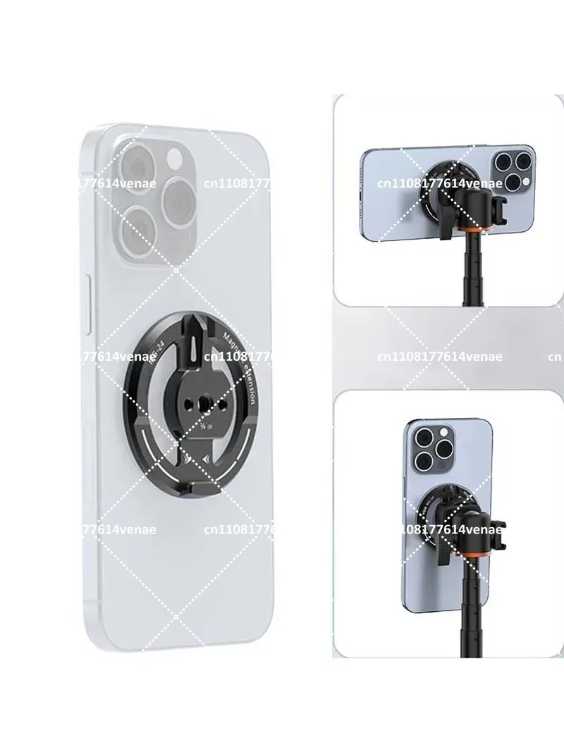MG-24  Phone Tripod Mount Portable Magnetic Aluminum Alloy Phone Holder 1/4 Inch Custom Thread for Android